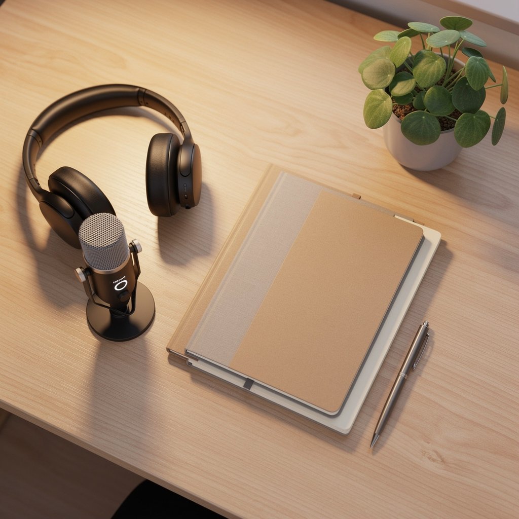 noise cancelling headphones desk - Illustration 3